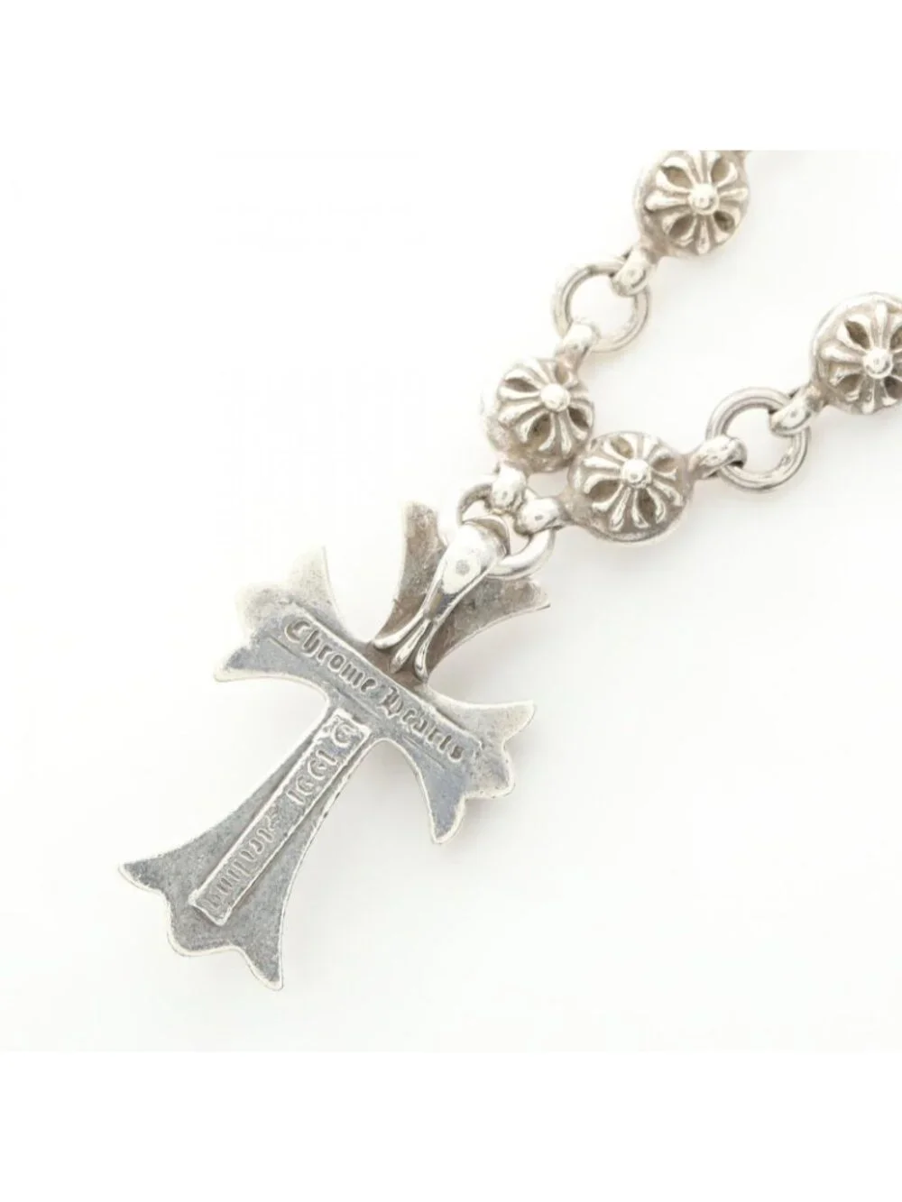 Chrome Hearts Ha Necklace Cross 925 Sterling Silver